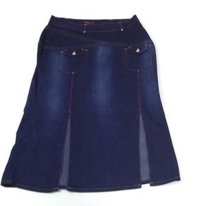 VEZUCCI Womens Unique STYLISH Jean Denim Skirt  20